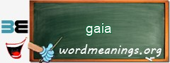WordMeaning blackboard for gaia